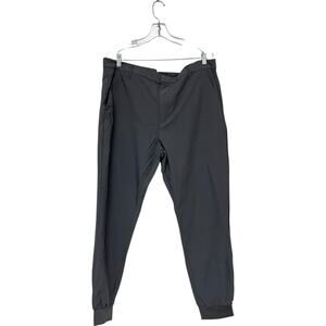 Zachary Prell Jogger Pants Men 38 Gray Nylon Spandex Flat Front Slash Pocket NWT